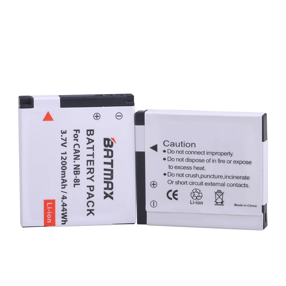 Аккумулятор для фотоаппарата 2 шт 1200 мАч NB 8L NB8L + зарядное устройство USB с ЖК