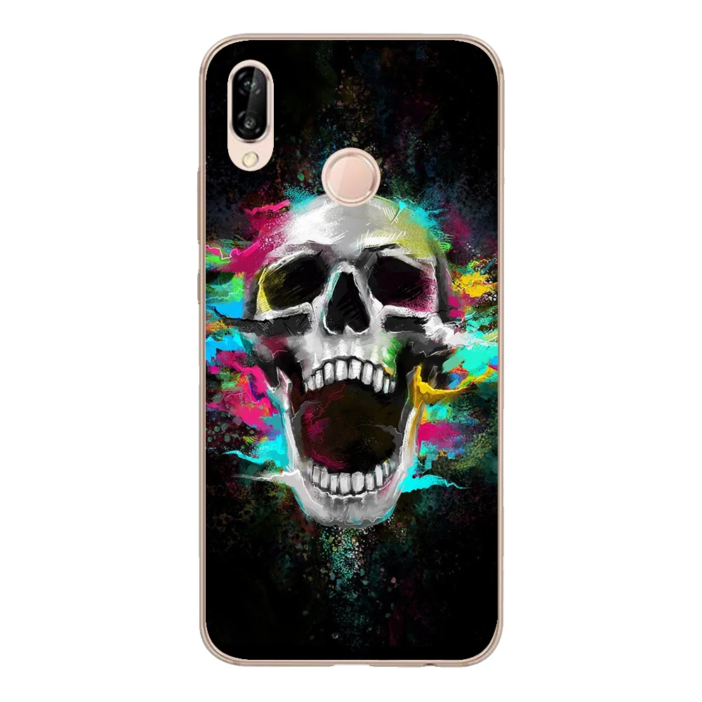 Для Huawei P20 Lite чехол 5 84 &quotМягкий ТПУ силиконовый Funda крутые очки роза череп Nova 3e Coque
