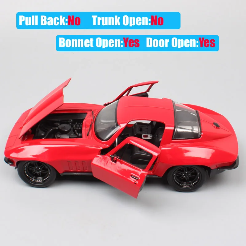 Детские 1:24 Jada the letty CHEVY Corvette 1966 Chevrolet Diecasts автомобили модели весы автомобильные
