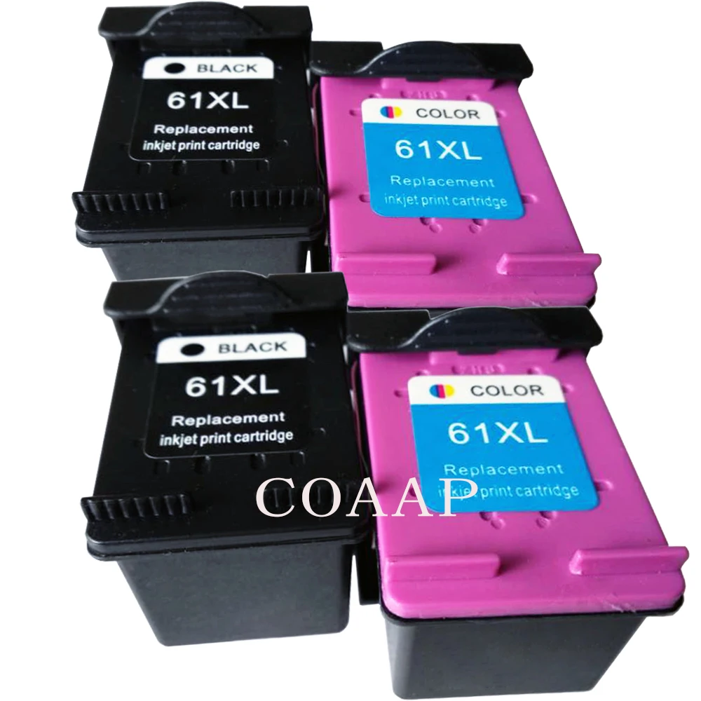 4 pk заправленный 61XL черный цветной чернильный картридж для HP ENVY 4500 4501 4502 4504 5530 Deskjet