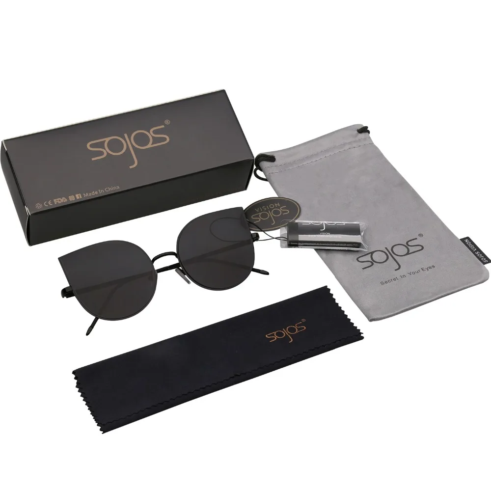 

SOJOS 2017 New Fashion Cat Eye Sunglasses Sexy For Women Vintage Retro Original Brand Design gg Mirror Lens Eyewear UV400 SJ1022