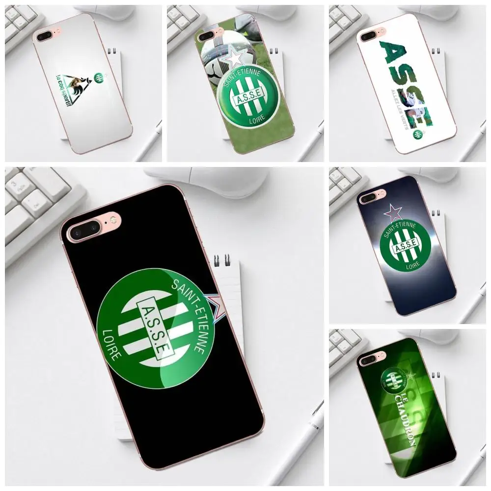 Qdowpz Asse Saint Etienne для Galaxy Alpha Core Prime Note 4 5 8 S3 S4 S5 S6 S7 S8 S9 mini edge Plus TPU Luxury|Бамперы| |