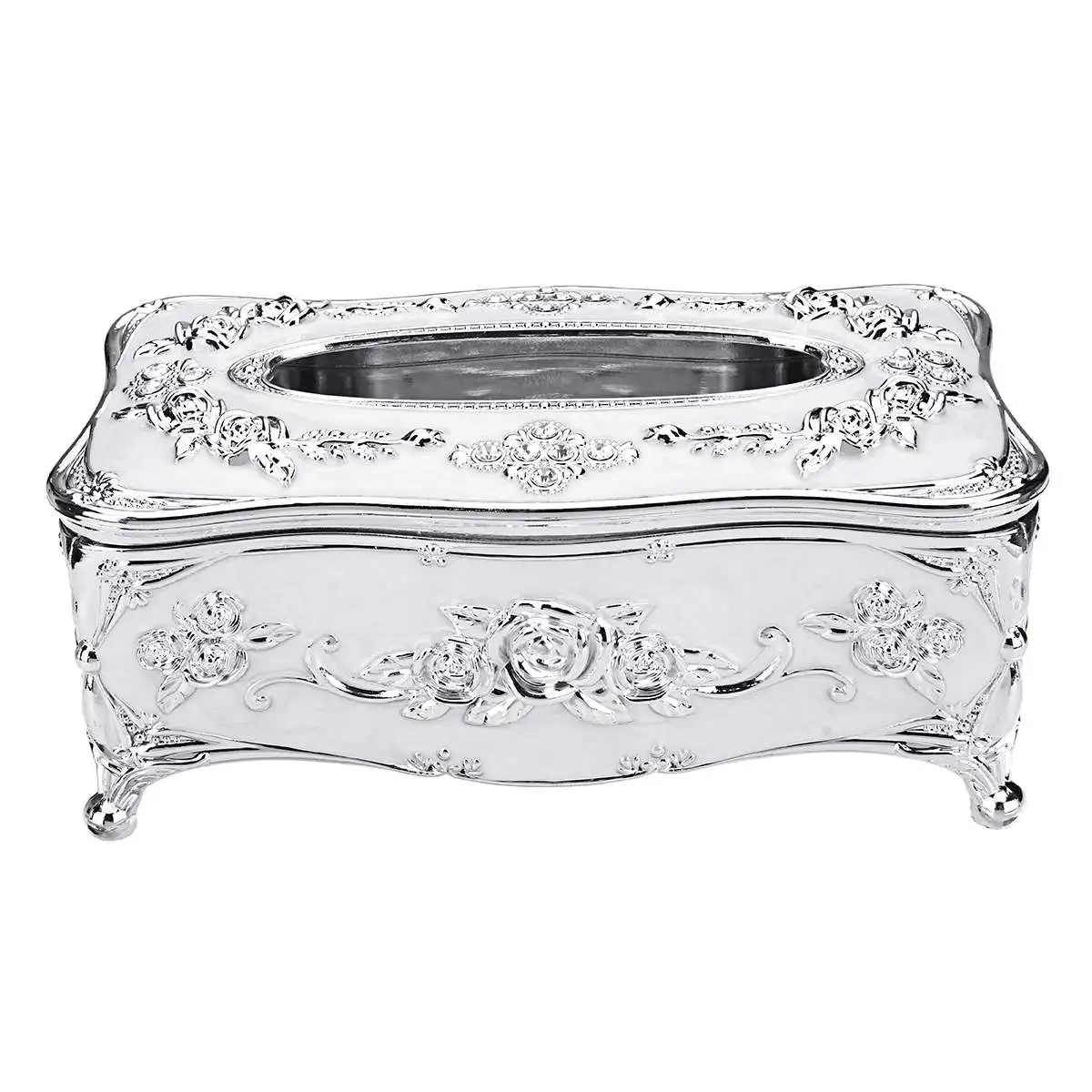 Silver White 23,5x13x9,5 см элегантные женские туфли в европейском стиле на высокой платформе; стильная тканевая коробка Обложка Chic коробка для салфеток Держатель Декор для дома отеля Органайзер комната KTV декоративная подставка - Color: Silver White