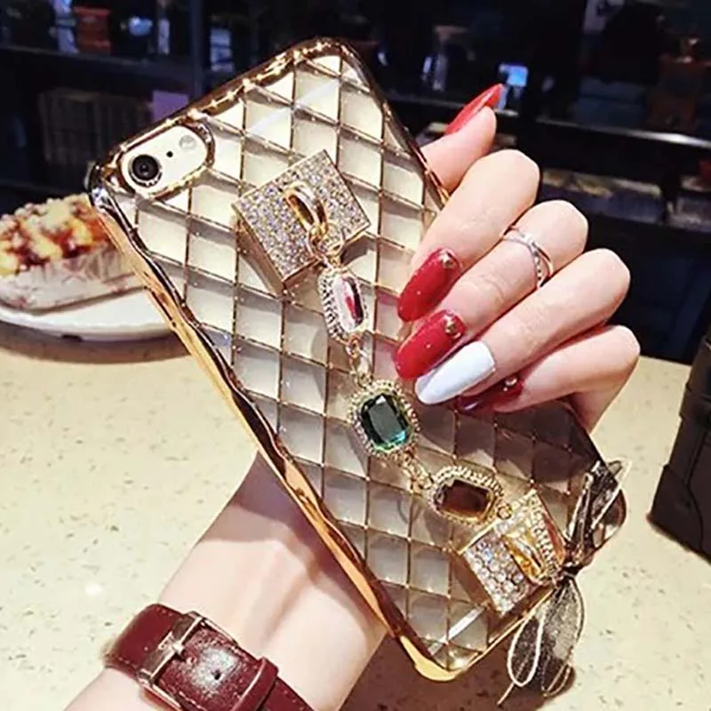 Резина мягкая силиконовая diamond chain coque case для samsung galaxy a3 a5 A7 2016 2015 A8 A9 PRO A500 A510 A700 A710