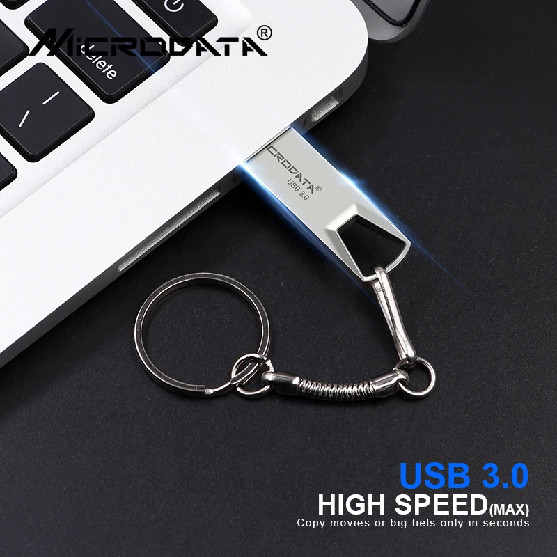 USB 3 0 Металлический флеш-накопитель 32 Гб 64 128 ГБ брелок Флешка Водонепроницаемая usb