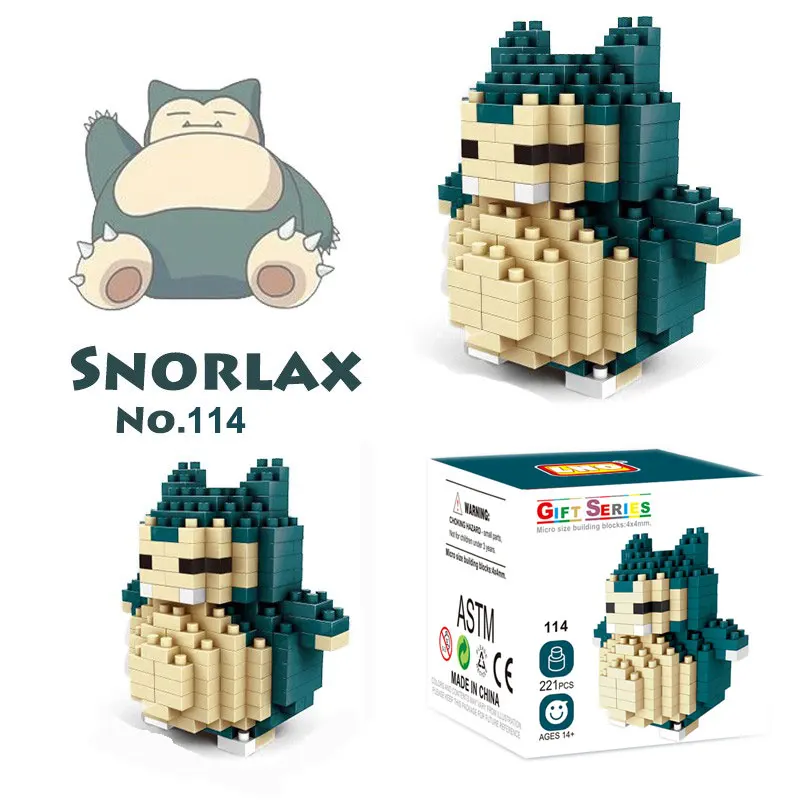 LNO оптовые продажи 144 шт. kawaii аниме фигурки японские животные алмаз пластиковый куб diy строительные кирпичи развивающие игрушки для детей