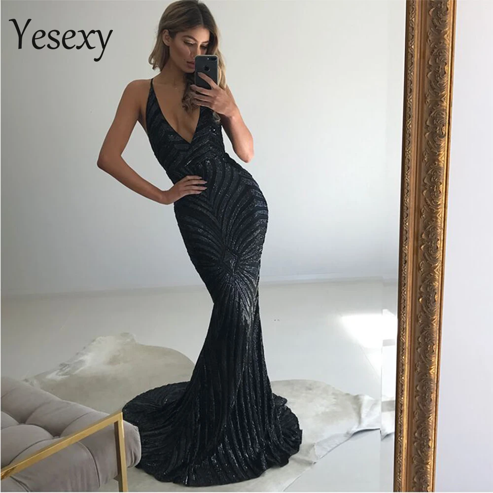 Yesexy 2020 летние женские сексуальные с глубоким V-образным вырезом элегантные