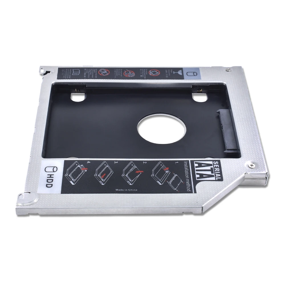 Алюминиевый корпус TISHRIC Optibay для второго жесткого диска Caddy 9 5 мм SATA 3 0 SSD CD DVD caddy
