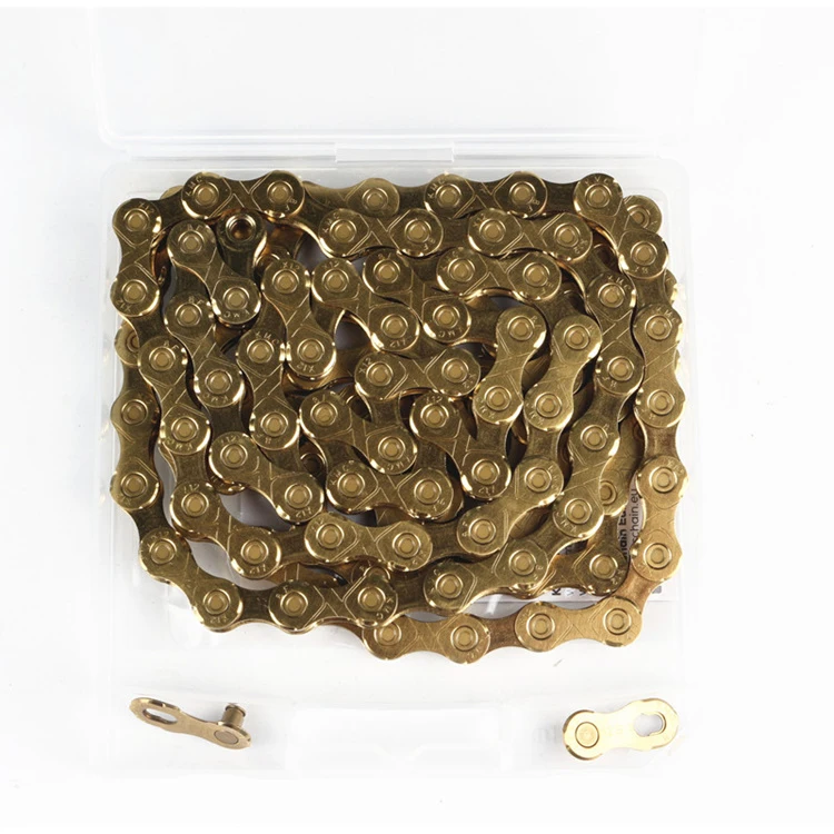 12 Скоростей KMC X12 126L MTB горный велосипед Fietsketting 12 s Gouden Ketting met Magische Knop voor Fietsonderdelen met Originele doo