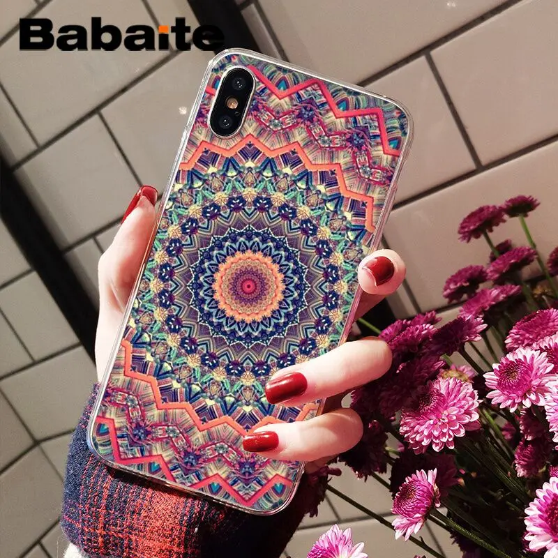 Мягкий чехол для телефона Babaite с изображением цветов Мандалы На Заказ iPhone X XS MAX 6 6S