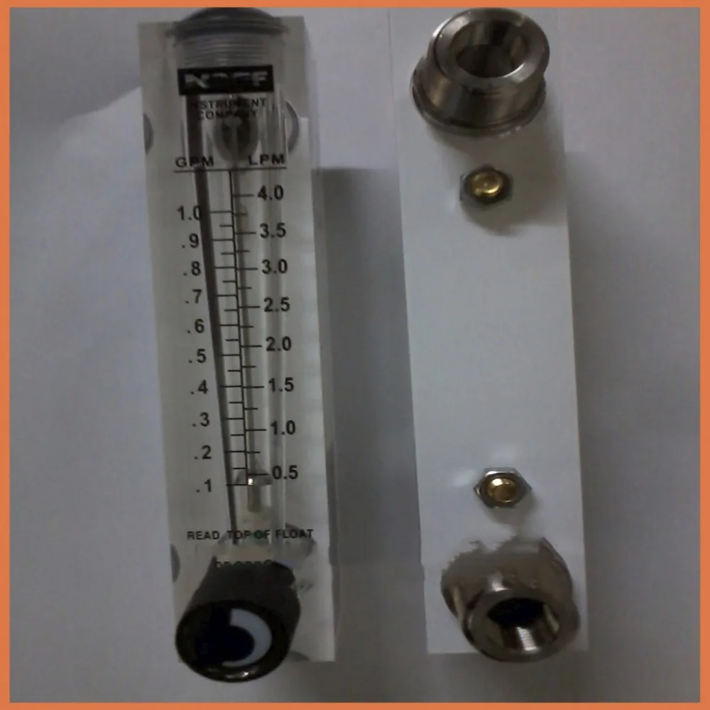 LZT-15M 0.2-2GPM  Square Panel  tye water Flowmeter  Flow Meter rotameter LZT15M Tools Flow Measuring With regulating valve