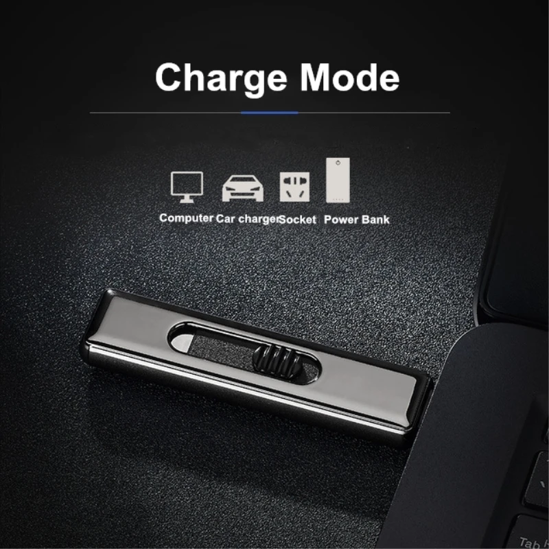 Мини USB перезаряжаемая Электронная зажигалка двухсторонняя электрическая