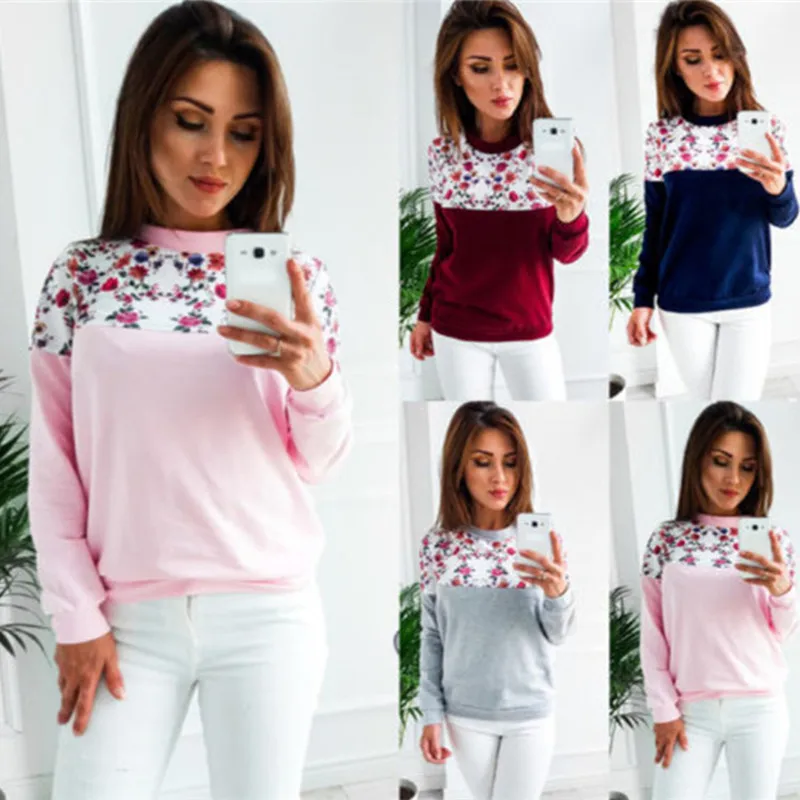 4 цвета 5 размеров базовый топ с круглым вырезом Sudaderas Para Mujer худи для женщин 2018