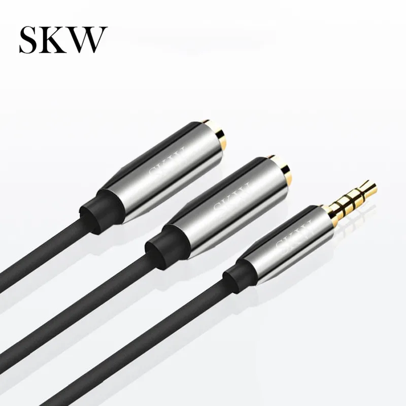 SKW AUX аудио кабель 1 до 2 двойной Y Splitter мужчин и женщин для Xiaomi наушники iPhone
