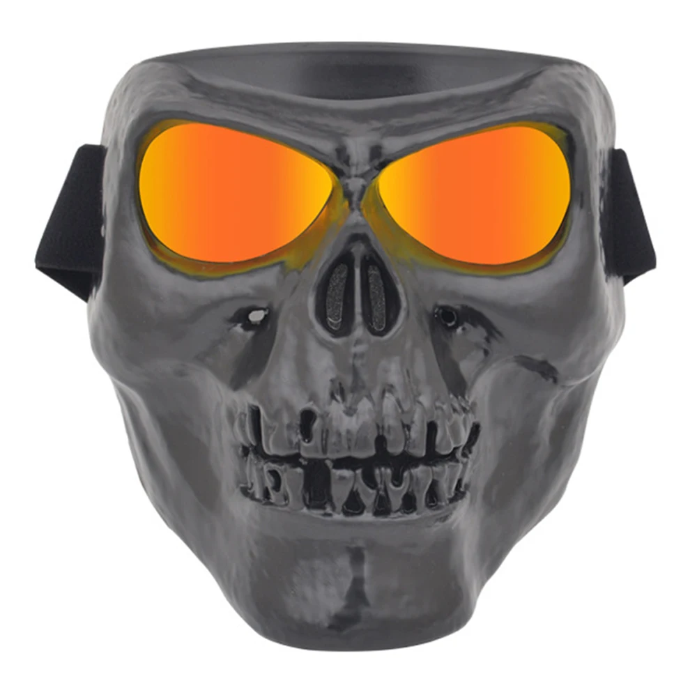 G-01 Black Orange Vintave череп мотоциклетные очки ретро Байк мотокросса очки кафе гонщик стимпанк мотоцикл модульная маска - Цвет: G-01 Black Orange