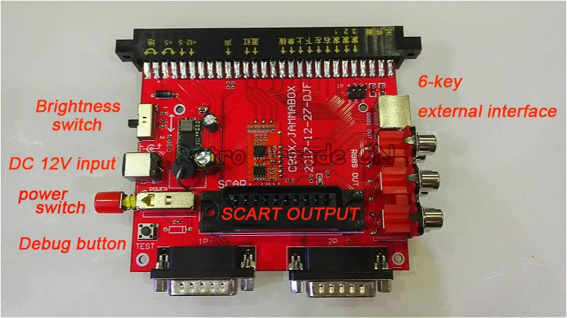 JAMMA к DB 15PIN Joypad преобразования доска JAMMA CBOX конвертер с SCART выход для любого JAMMA аркадная игра PCB SNK материнская плата
