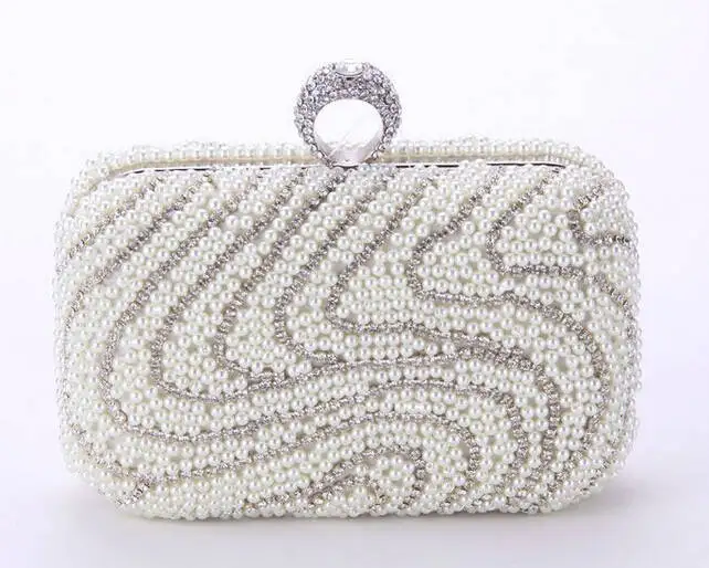 Diamond women bag full beaded handbag clutch rhinestone rings evening birdal purse party wedding Y250 | Багаж и сумки