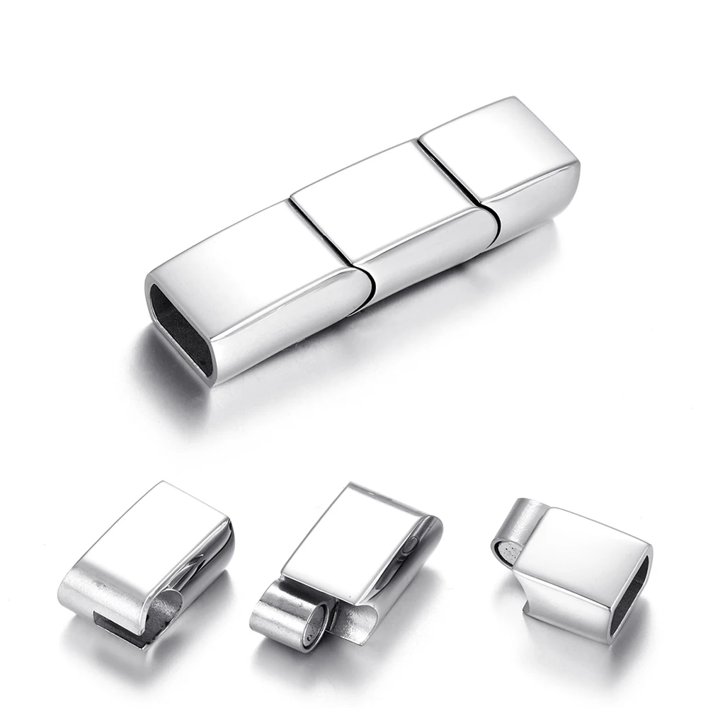 Магнитная застежка из нержавеющей стали с тремя секциями кожаный шнур