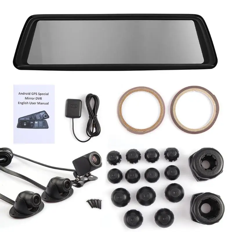 Phisung V9, 1296 дюйма, Full HD, P, четыре объектива, автомобильная dvr камера, 4G, WiFi, Автомобильное зеркало заднего вида, ночное видение, видео рекордер, видеорегистратор