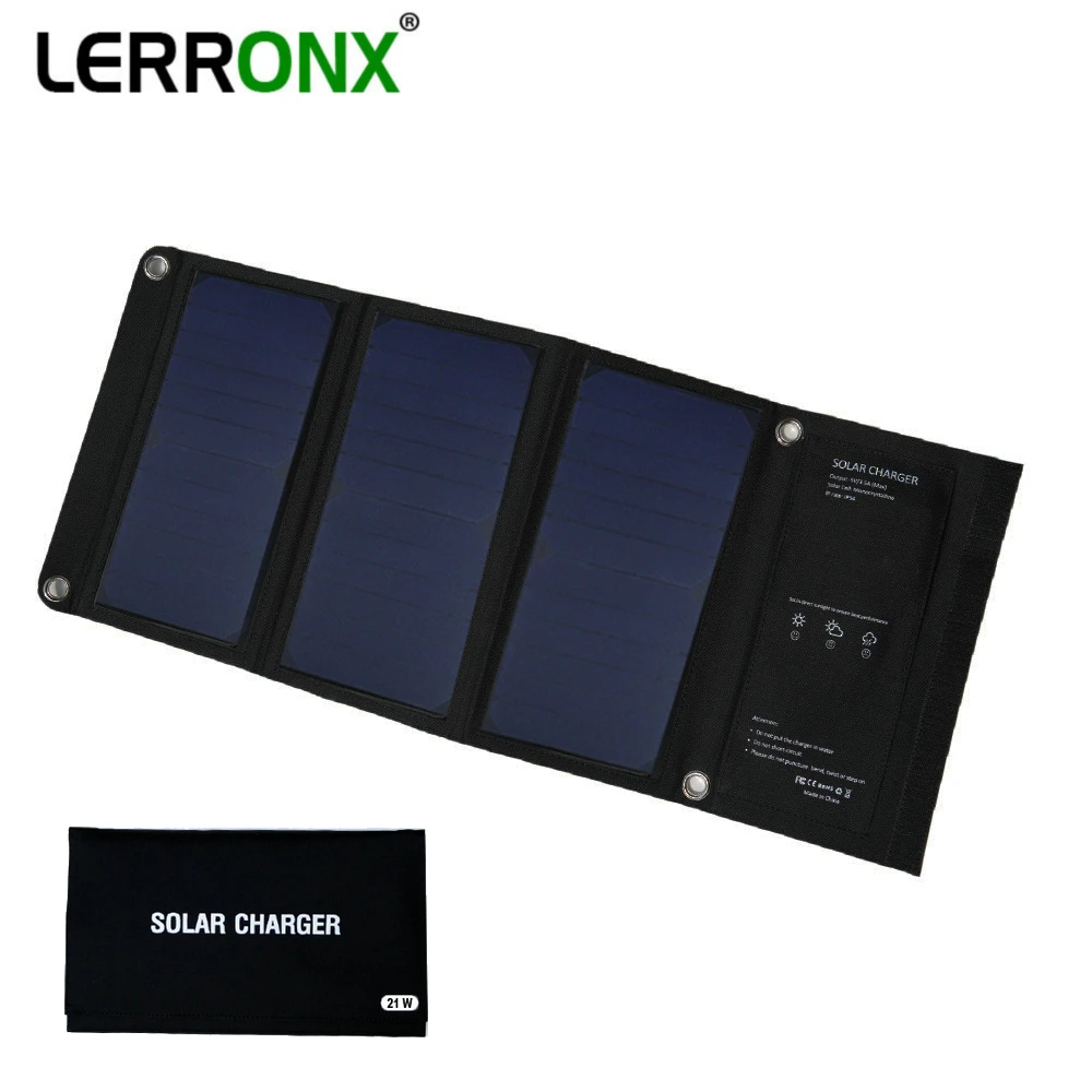Портативные складные панели солнечных батарей 21W 3.5A водонепроницаемый sunpower 5V