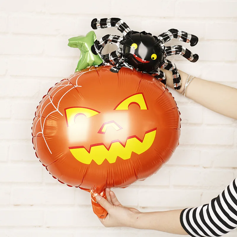 Хэллоуин Тыква призрак шары украшения паук фольга Воздушные надувные игрушки
