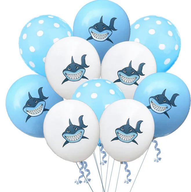 12 дюймов Angry Shark латексные воздушные шары морской тематики вечерние воздушные шары на день рождения для детской вечеринки надувные игрушки
