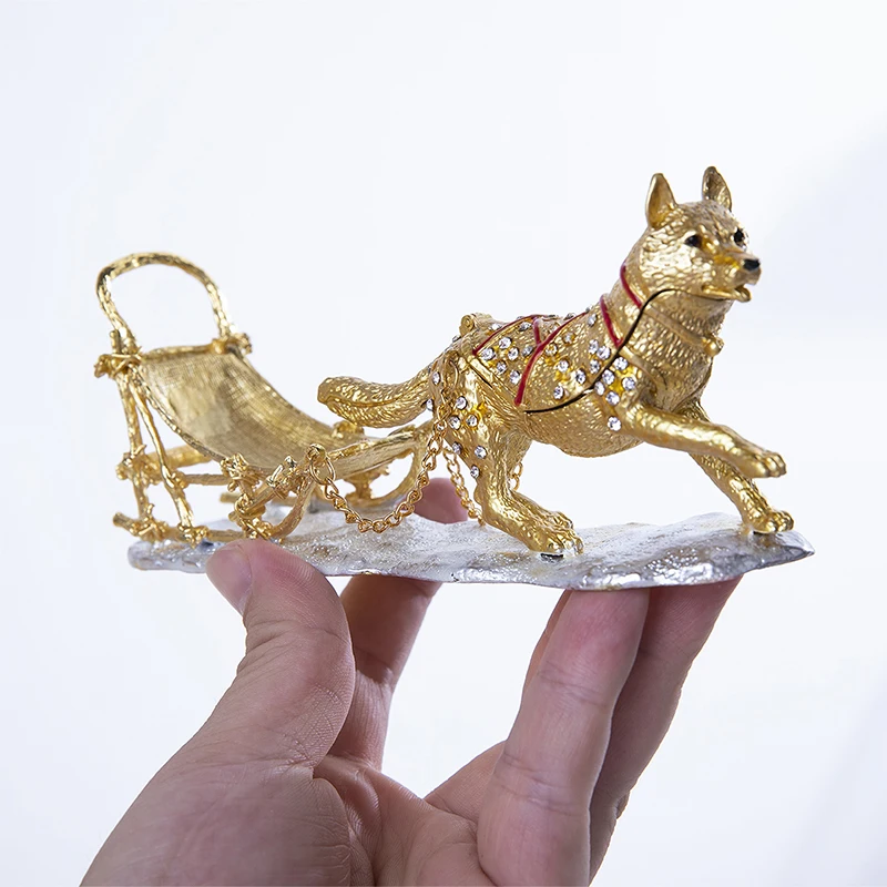 H& D ручная роспись Краб Bejeweled безделушка коробка навесной животное декоративный держатель кольца(коробочка) статуэтка в коробке для хранения ювелирных изделий домашний Свадебный декор