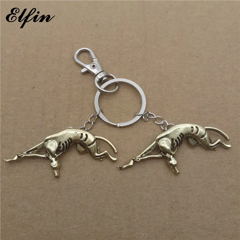 Elfin трендовые Грейхаунд брелки Модные животные Pet Мемориал ювелирные изделия