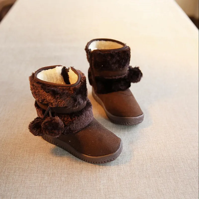 2015 детская Девичьи зимние сапоги Обувь для мальчиков ботинки осень зима теплые