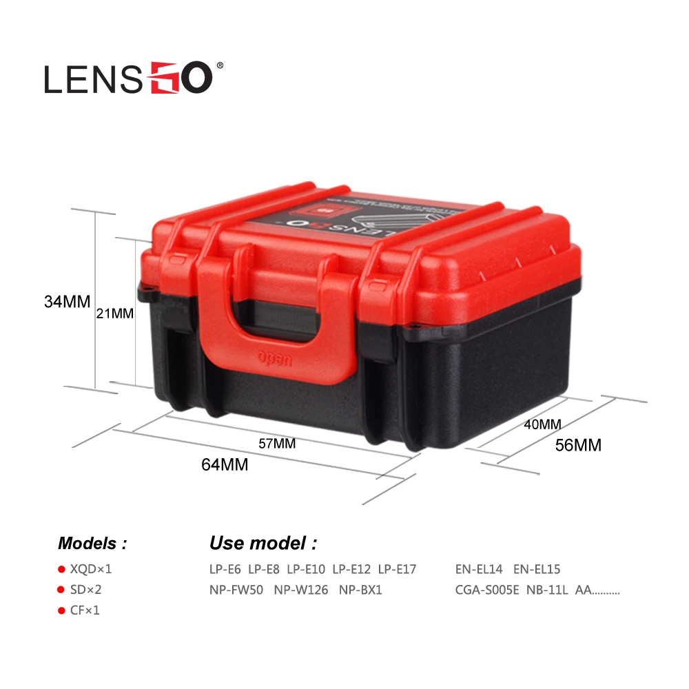 Корпус для карт памяти LENSGO пластиковый держатель камер Canon Sony Fuji Nikon Olympus |