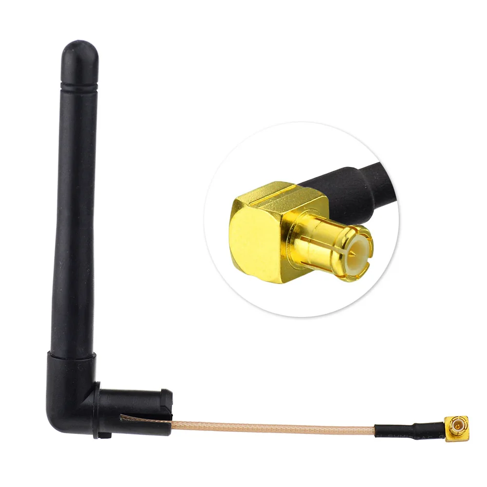 Eightwood 4 шт. 2 ГГц 3dBi антенна Wi Fi с удлиненным кабелем MCX Male совместимая со
