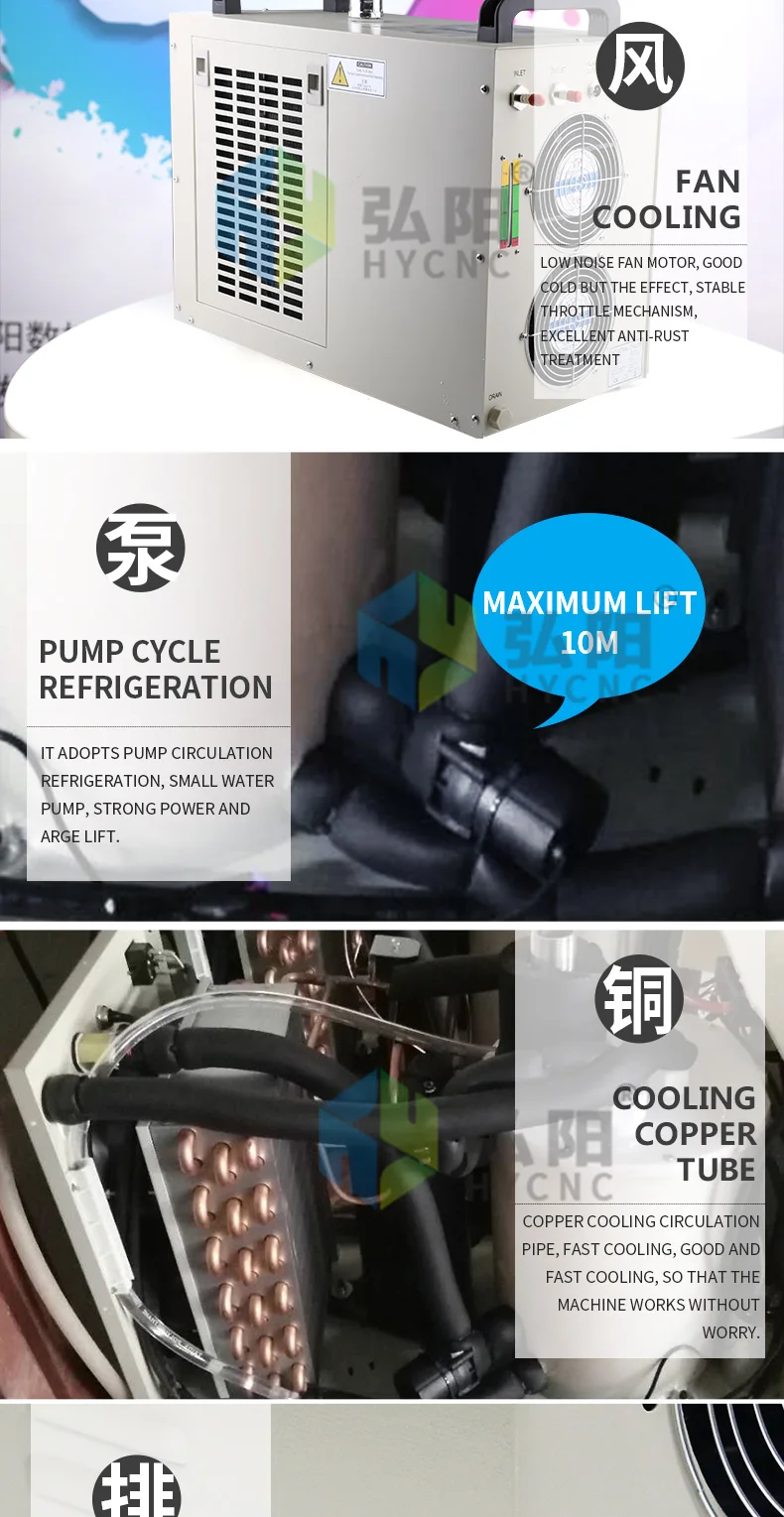 Промышленный чиллер маленький CW5000/5200 холодильная машина охлаждающая бак для воды инъекции Лазерная Форма для резки деталей машины
