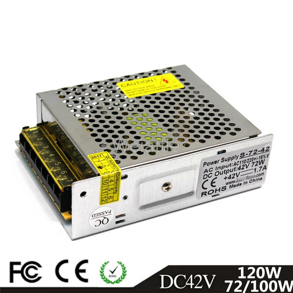 DC42V 72 Вт 100 120 светодиодный световой ремень импульсный источник питания 100-240В