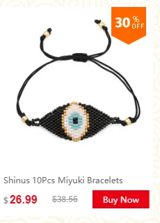 Shinus 5 шт./партия Miyuki Браслеты Женские лошадиные браслеты летние ювелирные изделия Pulseras Mujer веревка дружбы Delica бусины ручной работы