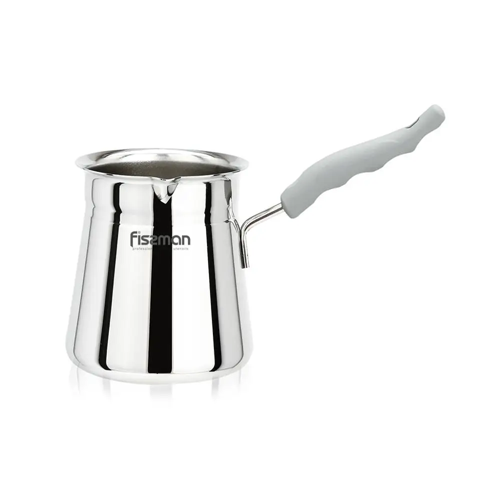 550ml FISSMAN кофейник из нержавеющей стали с длинной ручкой-инструменты для приготовления чая и молока Moka - Цвет: 550ml