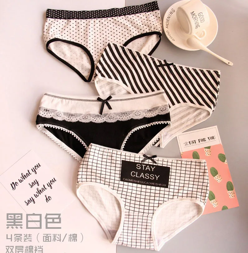 4pcs-5662-1 4 шт./лот размера плюс женское нижнее белье трусики бесшовные сексуальные трусы высокого качества Calcinha нижнее белье трусы Ropa белье - Цвет: 4pcs-5662-1