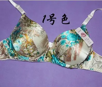 Подлинный Шелковый Нежный женский Двусторонний бюстгальтер с принтом|bra cups for