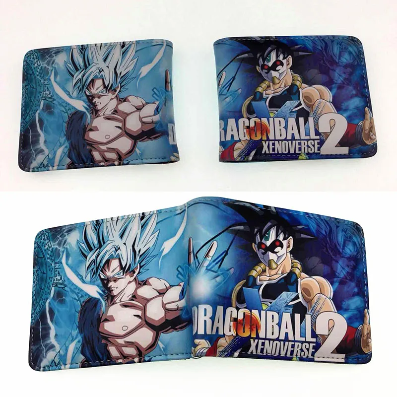 B Кошелек с рисунком Dragon Ball Z, кошелек из искусственной кожи с карманом для монет, сумки с держателем для карт для детей, подростков, мужчин и женщин, Короткие Кошельки - Цвет: B