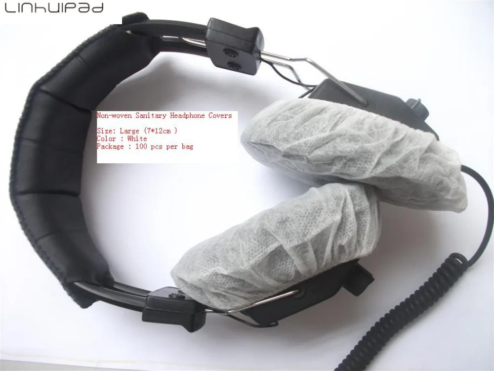 Linhuipad большие чехлы для наушников белые гигиенические Чехлы гарнитуры 12 см