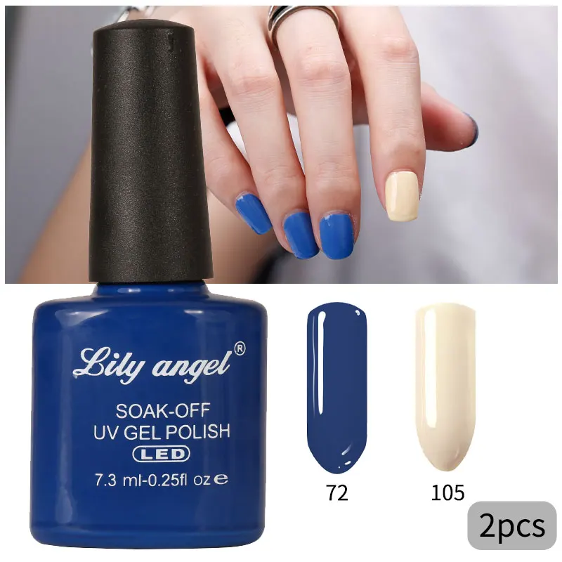 72105 Lily Angel, высокое качество, Гель-лак для ногтей, для маникюра, салонные советы, горячая Распродажа, цвет, 7,3 мл, впитывается, органический УФ светодиодный Гель-лак для ногтей - Цвет: 72105