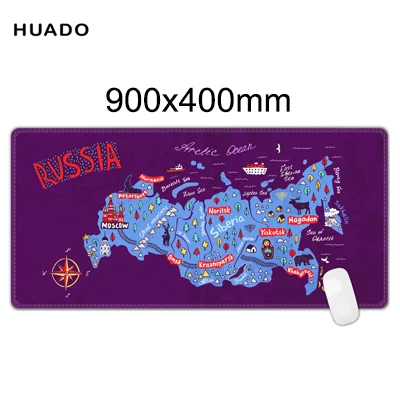 90x40 Русская карта большой коврик для мыши 90x40 см игровые коврики для мыши оверлок игровые коврики натуральная резиновая клавиатура Коврик для ноутбука ПК компьютер - Цвет: 90x40