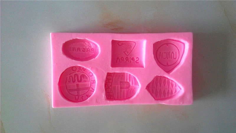 Мини 6 видов брендовый логотип автомобиля DIY Fondant силиконовая форма для выпечки