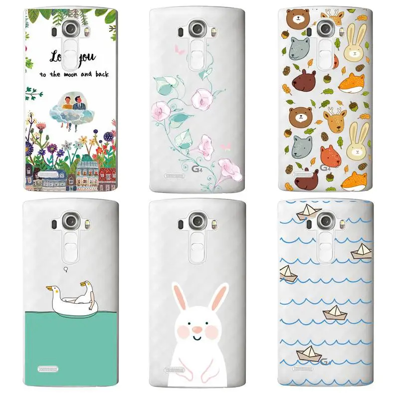 Мягкий прозрачный чехол для телефона из ТПУ с изображением животных LG G3 G4 G5 V10 K3 K4