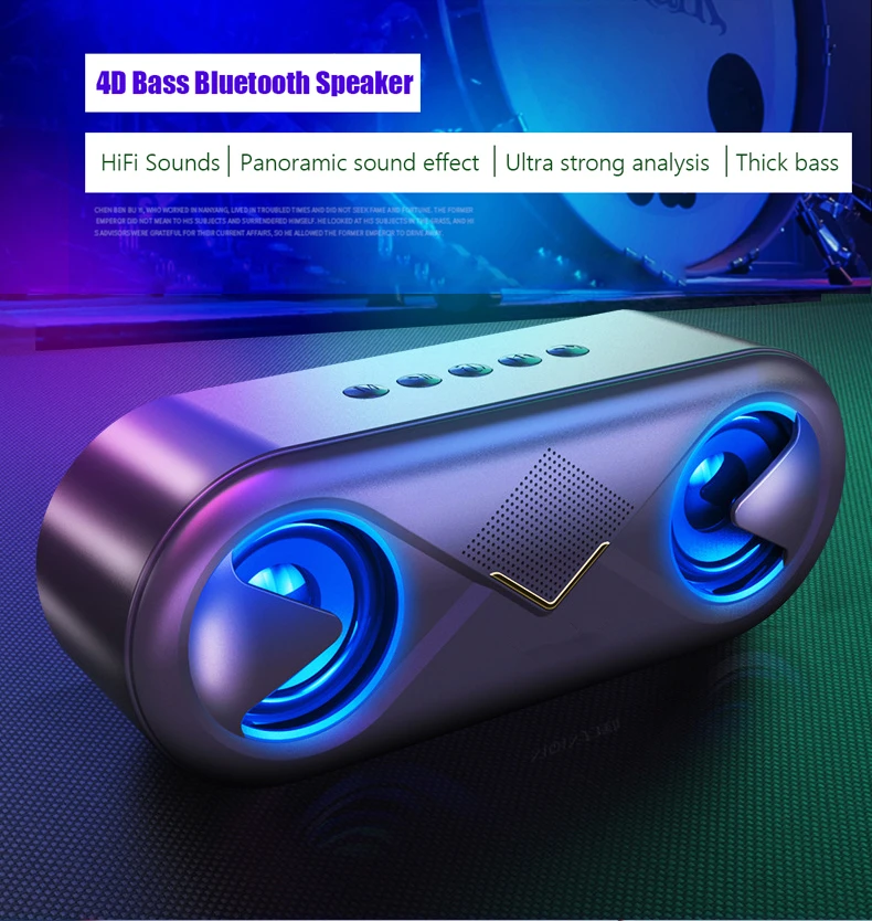 Водонепроницаемый Bluetooth динамик открытый велосипедный портативный сабвуфер бас беспроводной динамик s мини Колонка коробка громкий динамик FM+ светодиодный светильник