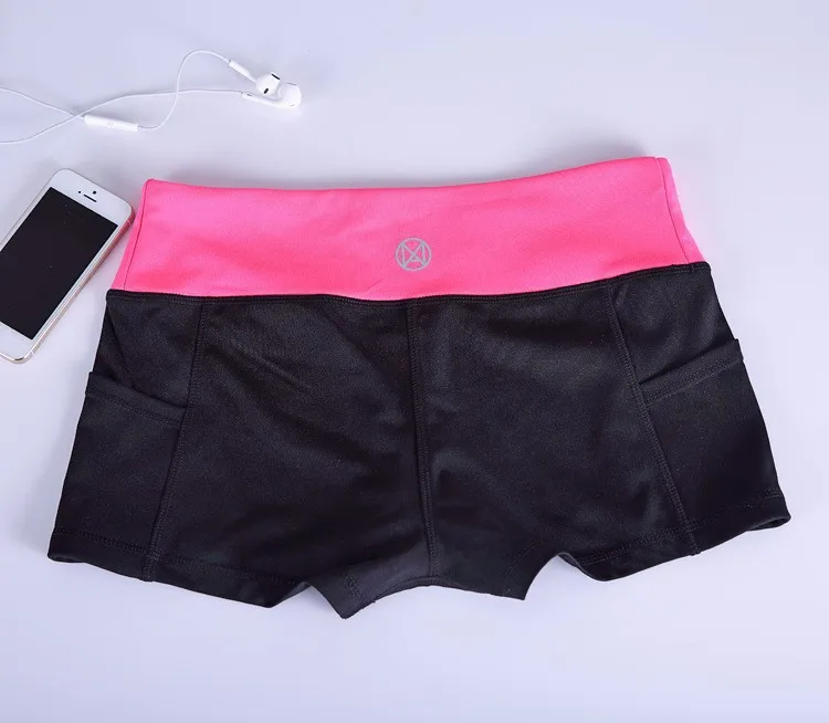 Pink black Новинка, 7 цветов, женские шорты, летние женские шорты для фитнеса, повседневные быстросохнущие эластичные крутые шорты высокого качества для похудения - Цвет: Pink black