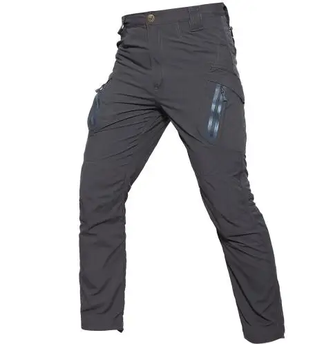 Lightweight Urban Tactical Cargo Pants Men Casual Quick Drying Breathable Stretch SWAT Army Military Pants - Цвет: gray