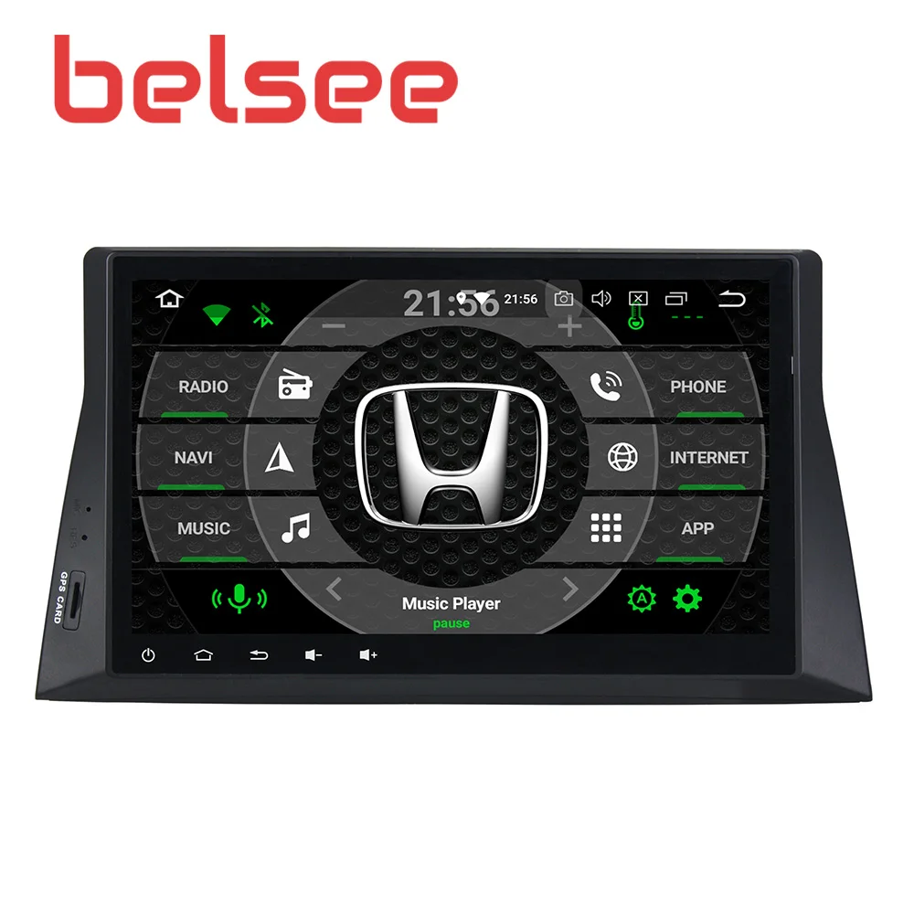 Автомагнитола Belsee на Android 9 0 для Honda Accord 8 дюймовый IPS экран 10 1 дюйма 4 Гб 64 ГБ