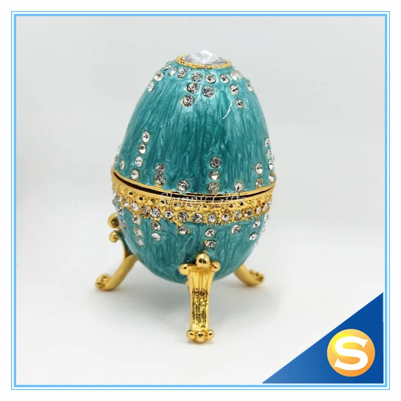 Королевский русский яйцо шкатулка синий вдохновил Яйцо Фаберже SCJ008|box box|box bluebox