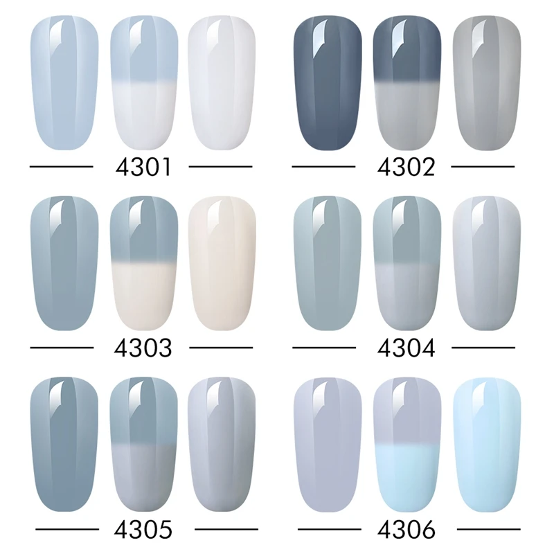 

Elite99 10ml Gray Temperature Color-changing Gel Polish Soak Off Chameleon Gel Nail Polish Semi Permanent Nail Art Design Polish