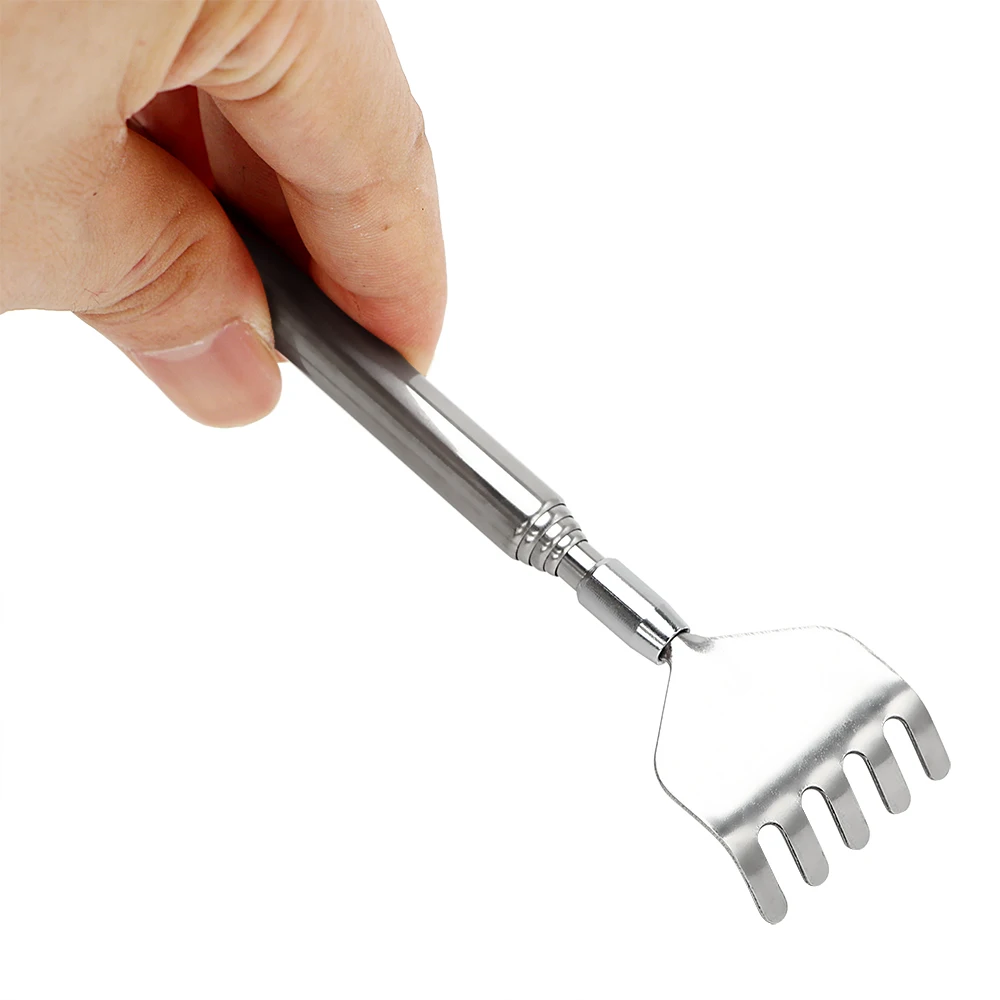 IKOKY Регулируемая телескопическая портативная чесалка для спины из нержавеющей